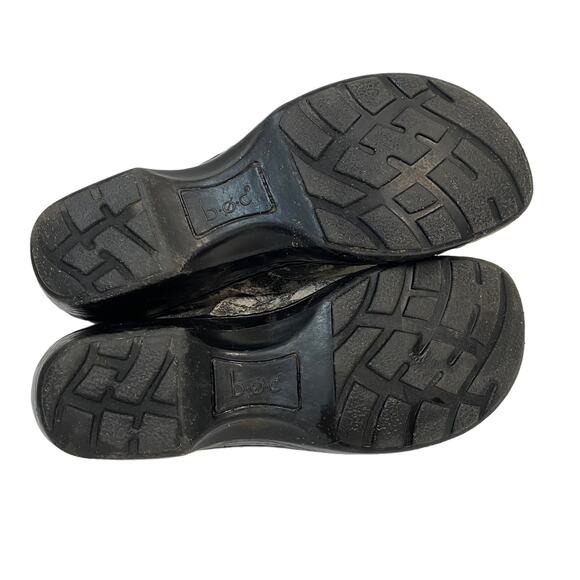 BOC Born Black Swirl Fabric Comfort Clogs Shoes Size 9 - Picture 8 of 8